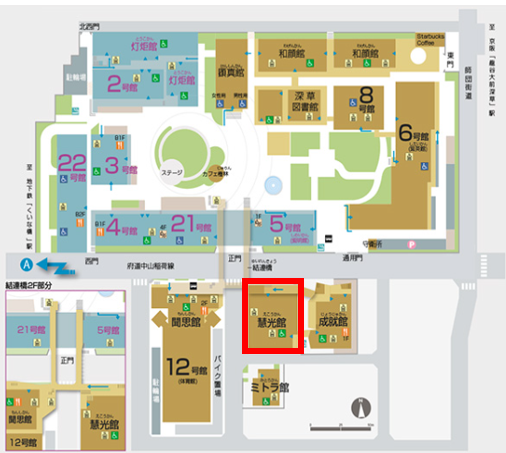 龍谷大学深草キャンパス周辺地図